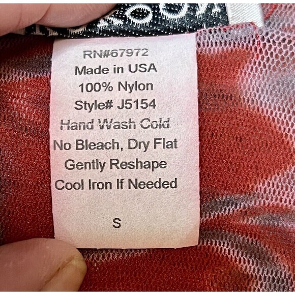 Kokoon Women’s Ruched Sleeve Raw Edge Floral Red Stretchy V-neck Wrap‎ Dress S - Picture 12 of 12